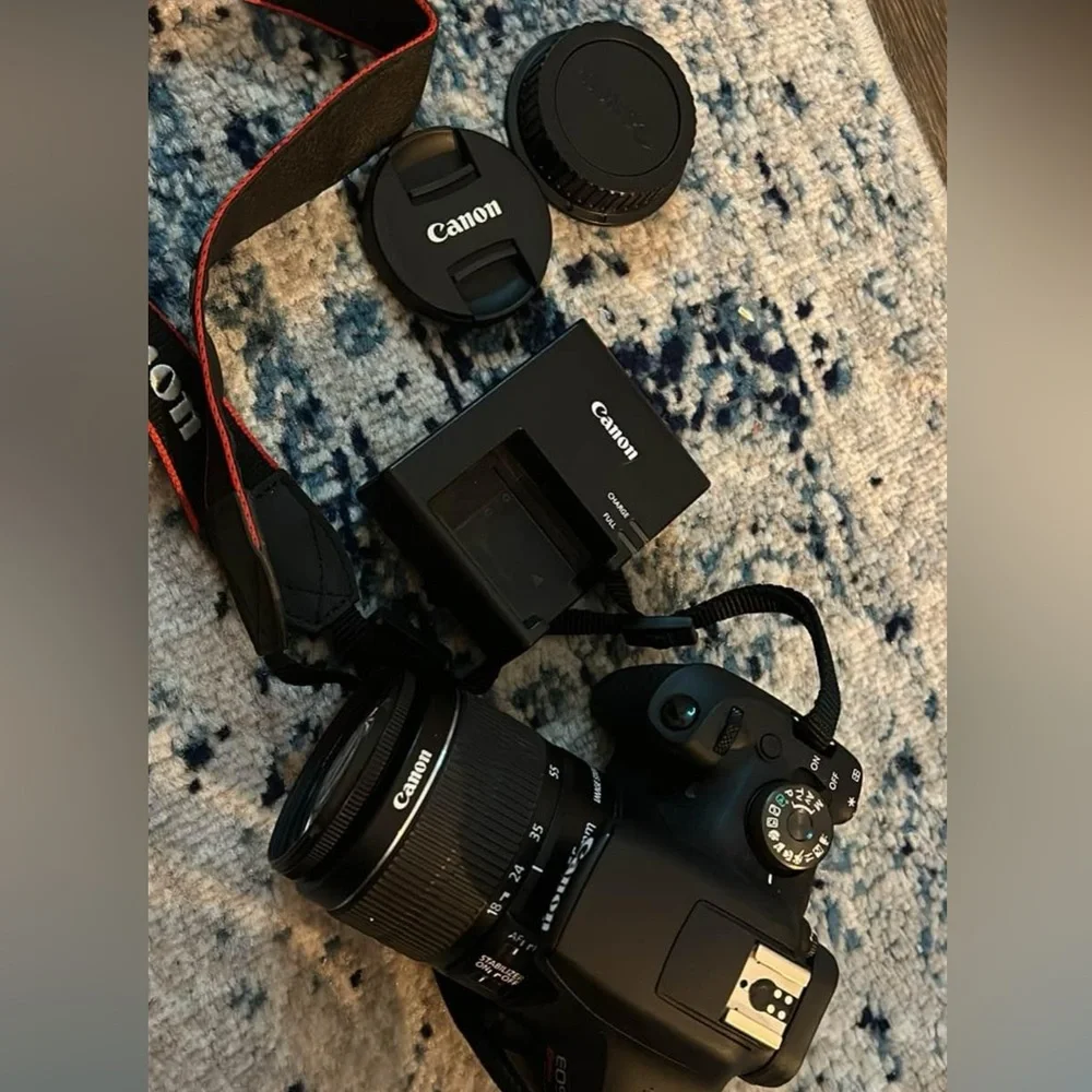Canon EOS T7 Rebel - 2 lenses included, camera bag, and battery charger